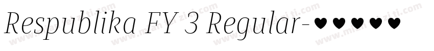 Respublika FY 3 Regular字体转换